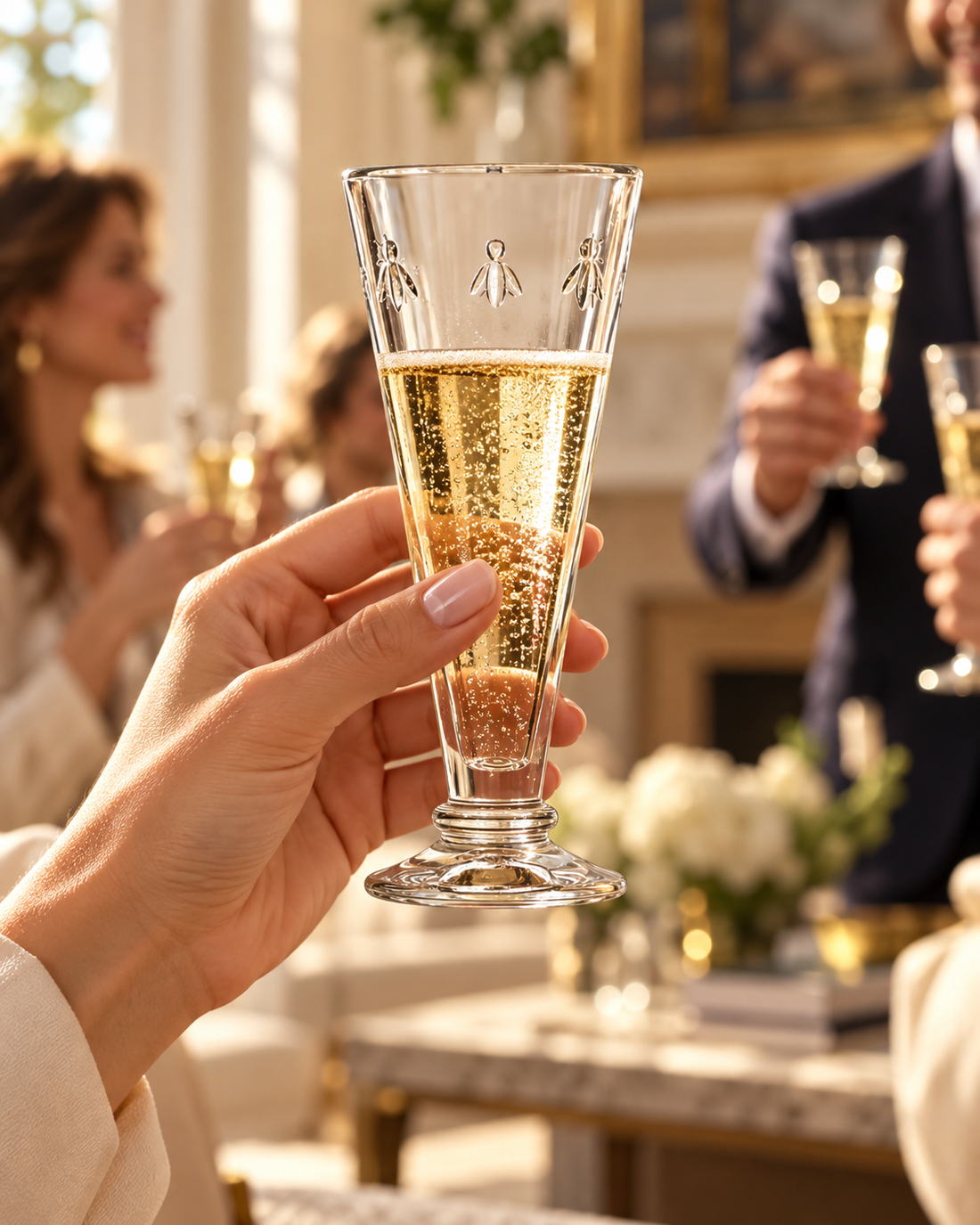 La Rochere Napoleonic Bee Champagne Flute held during a luxury corporate networking event in Los Angeles