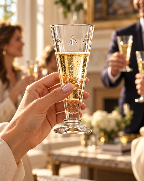 La Rochere Napoleonic Bee Champagne Flute held during a luxury corporate networking event in Los Angeles